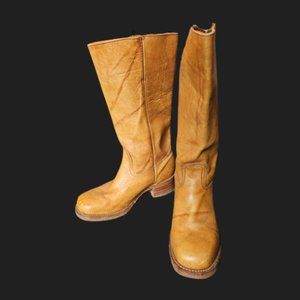 FRYE Campus 87290 Men's Yellow Leather Slip On Casual Dress Boots